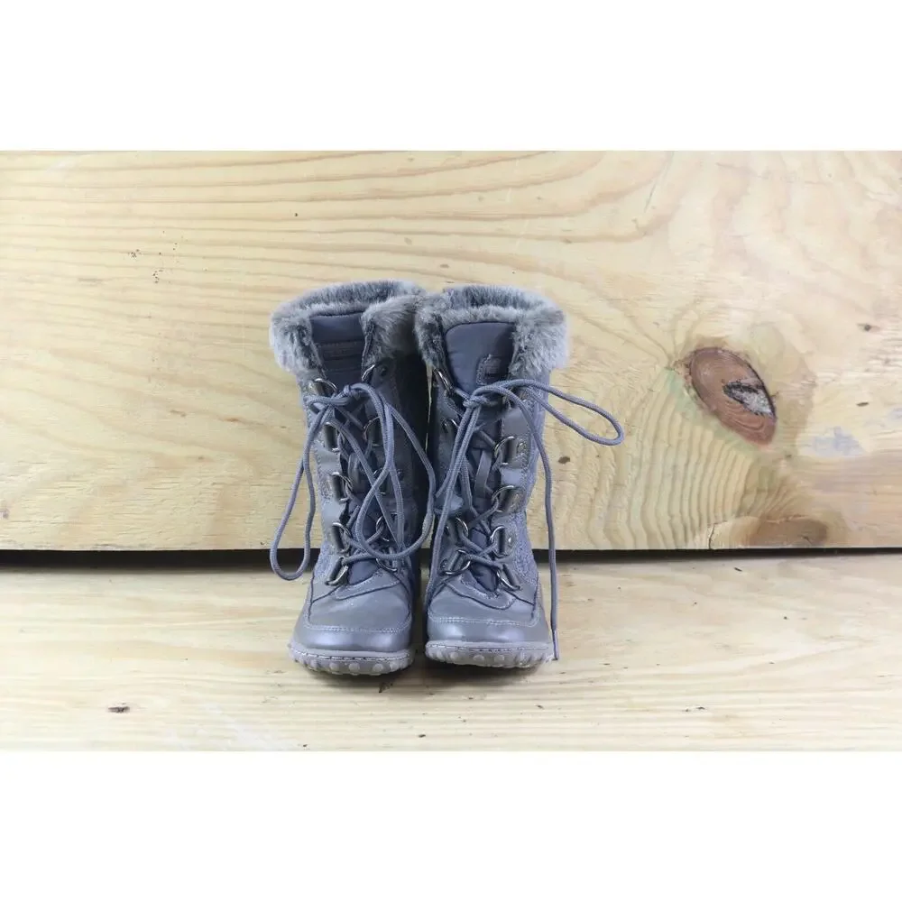 U.S. Polo Assn Boots Girls Faux Fur Trim Boots Gray Sz 11M Shoes